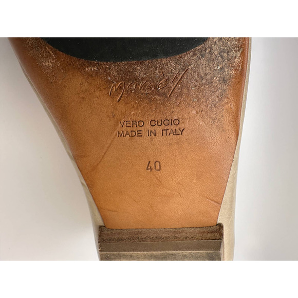 Marsèll Womens Light Taupe Stone Ankle Booties Lace Up Low Heel Flat Sz 40 / 10 - Picture 15 of 16